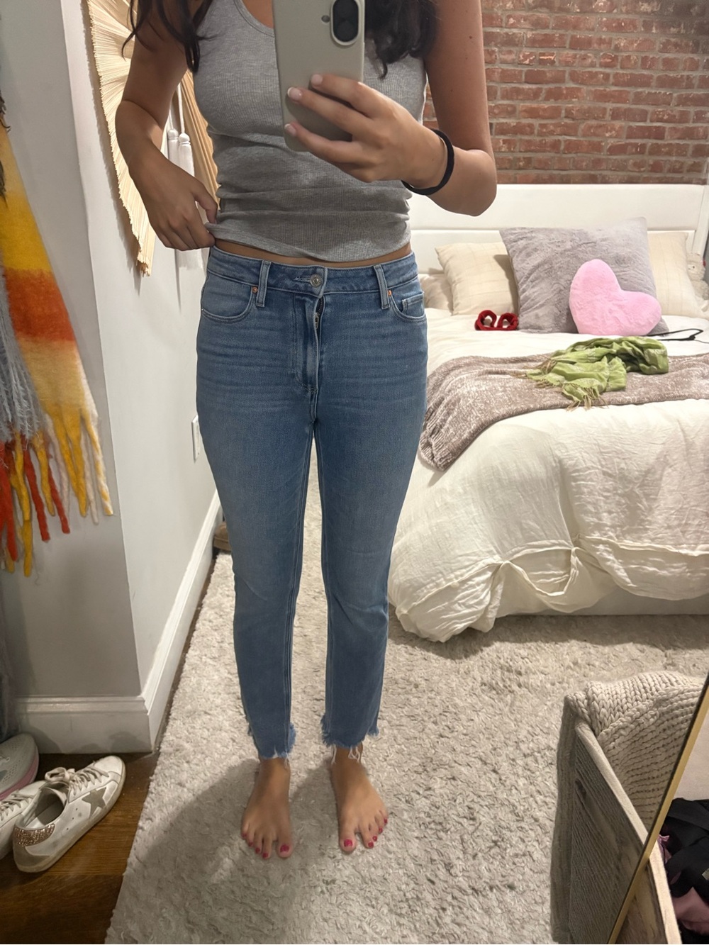 PAIGE Light Blue Skinny Jeans - High Rise Ankle